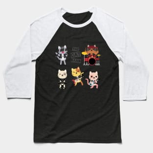 Guitarist Cat Band Baseball T-Shirt